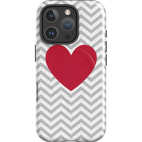 Chevron Heart iPhone 16 Pro Magsafe Impact Case